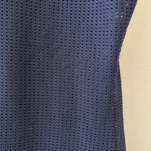 Tory Burch Sport Navy Blue Fitted Mesh Top‎ Medium Luxury Sportswear - Picture 5 of 5